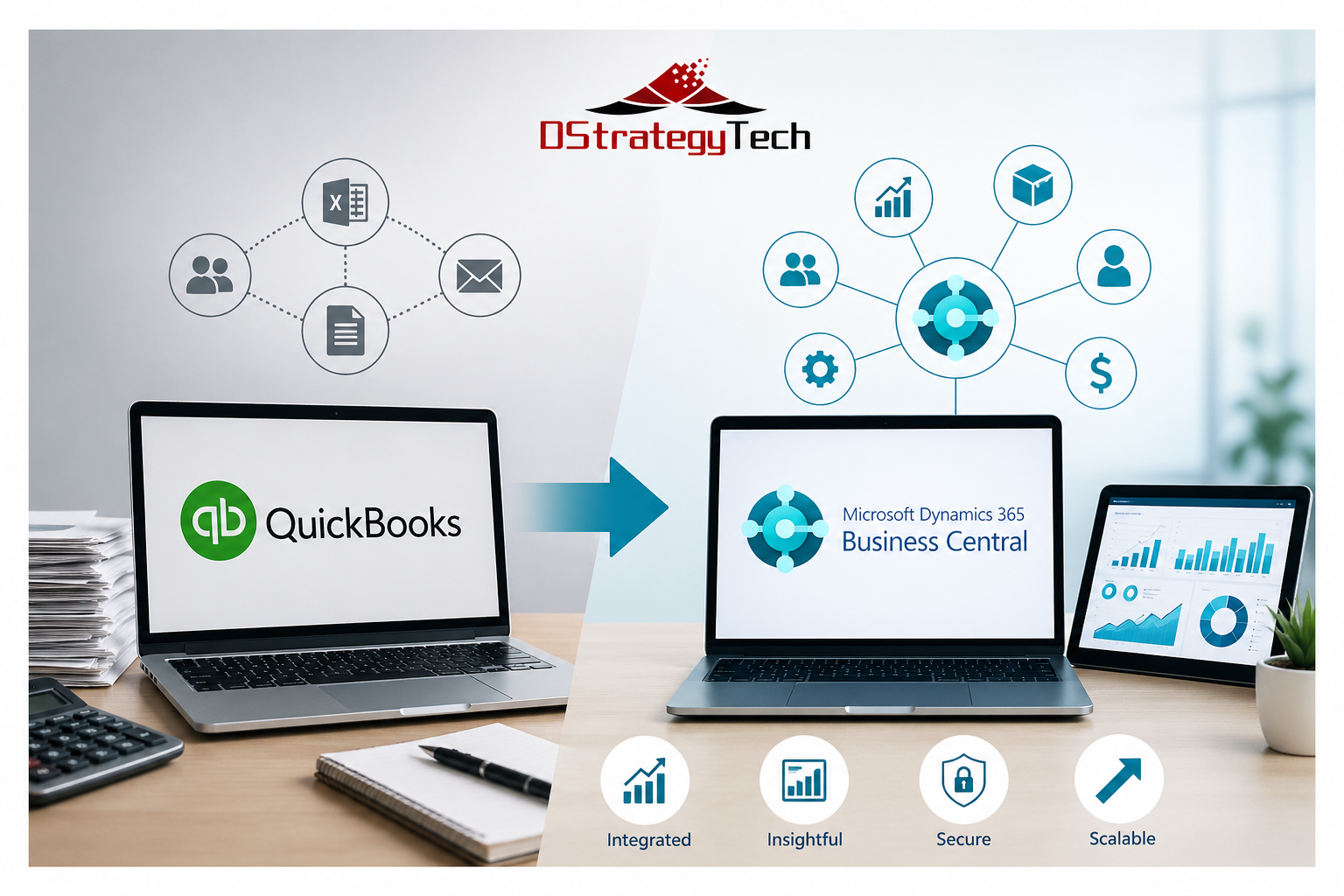 Business Central going beyond QuickBooks with improved reporting, automation, and visibility